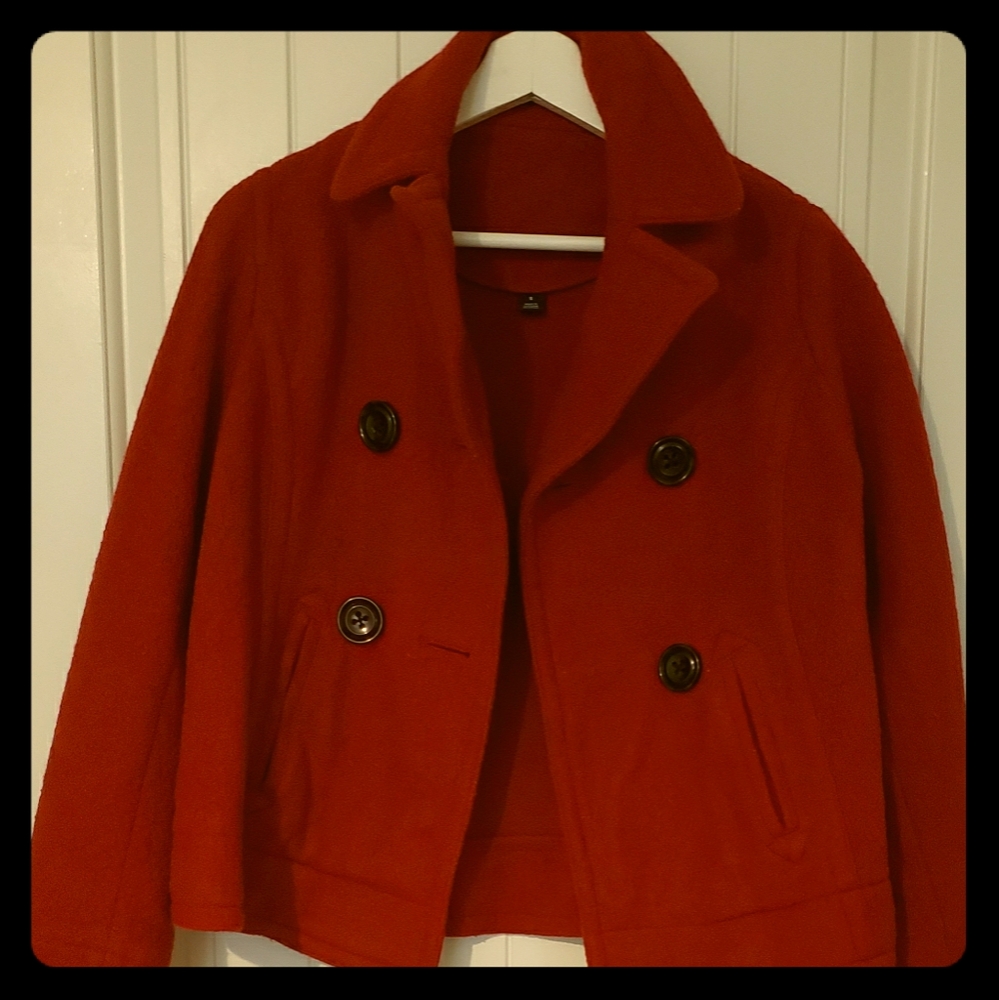 Wool coat cropped length GAP